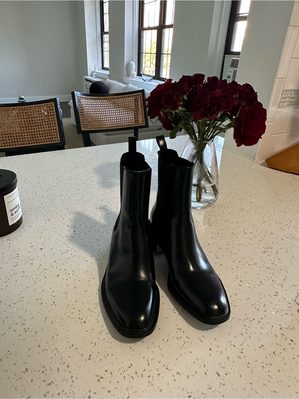 Zara Black Heeled Chelsea Boots
